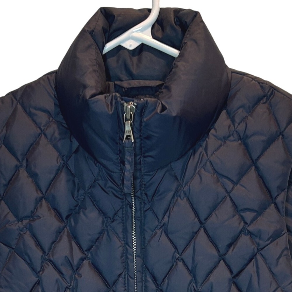 Tommy Hilfiger Quilted‎ Down Vest XS Navy Blue Puffer Jacket Fleece lined
